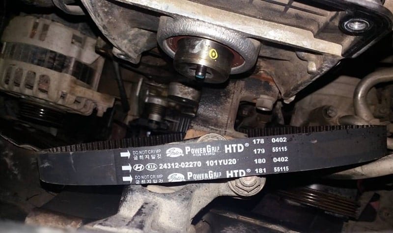 dây curoa bơm nước bị hỏng